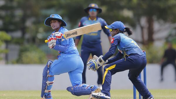 India's Mithali Raj plays a shot during the first Twenty20 women's cricket match against Sri Lanka in Katunayake, Sri Lanka, Wednesday, Sept. 19, 2018 - Sputnik International