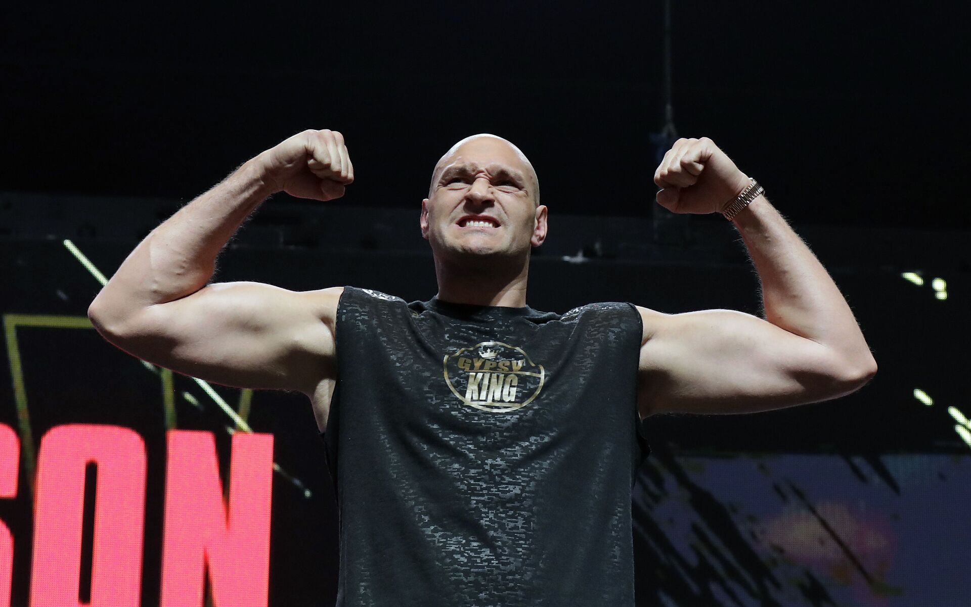 In this Feb. 21, 2020, file photo, Tyson Fury, of England, stands on the scale during a weigh-in for his WBC heavyweight championship boxing match against Deontay Wilder, in Las Vegas. - Sputnik International, 1920, 23.09.2021