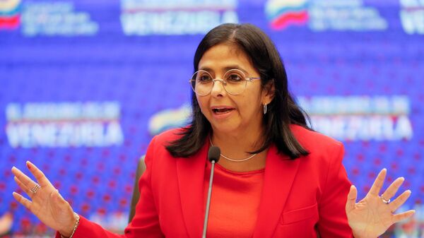 Venezuela's Vice President Delcy Rodriguez speaks during a news conference in Caracas, Venezuela January 11, 2021.  - Sputnik International