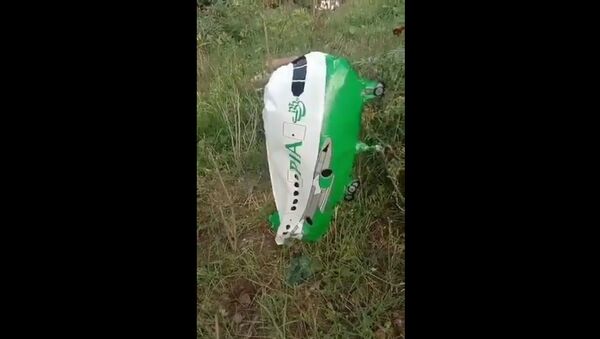 This is second airplane-shaped balloon bearing the 'PIA' logo to have been found in Jammu and Kashmir. Last week another such balloon landed in the Sotra Chak village of the Hiranagar sector. - Sputnik International