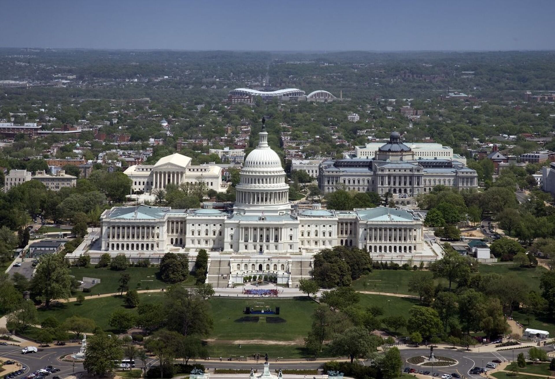 Aerial view, United States Capitol building, Washington, D.C  - Sputnik International, 1920, 22.09.2021
