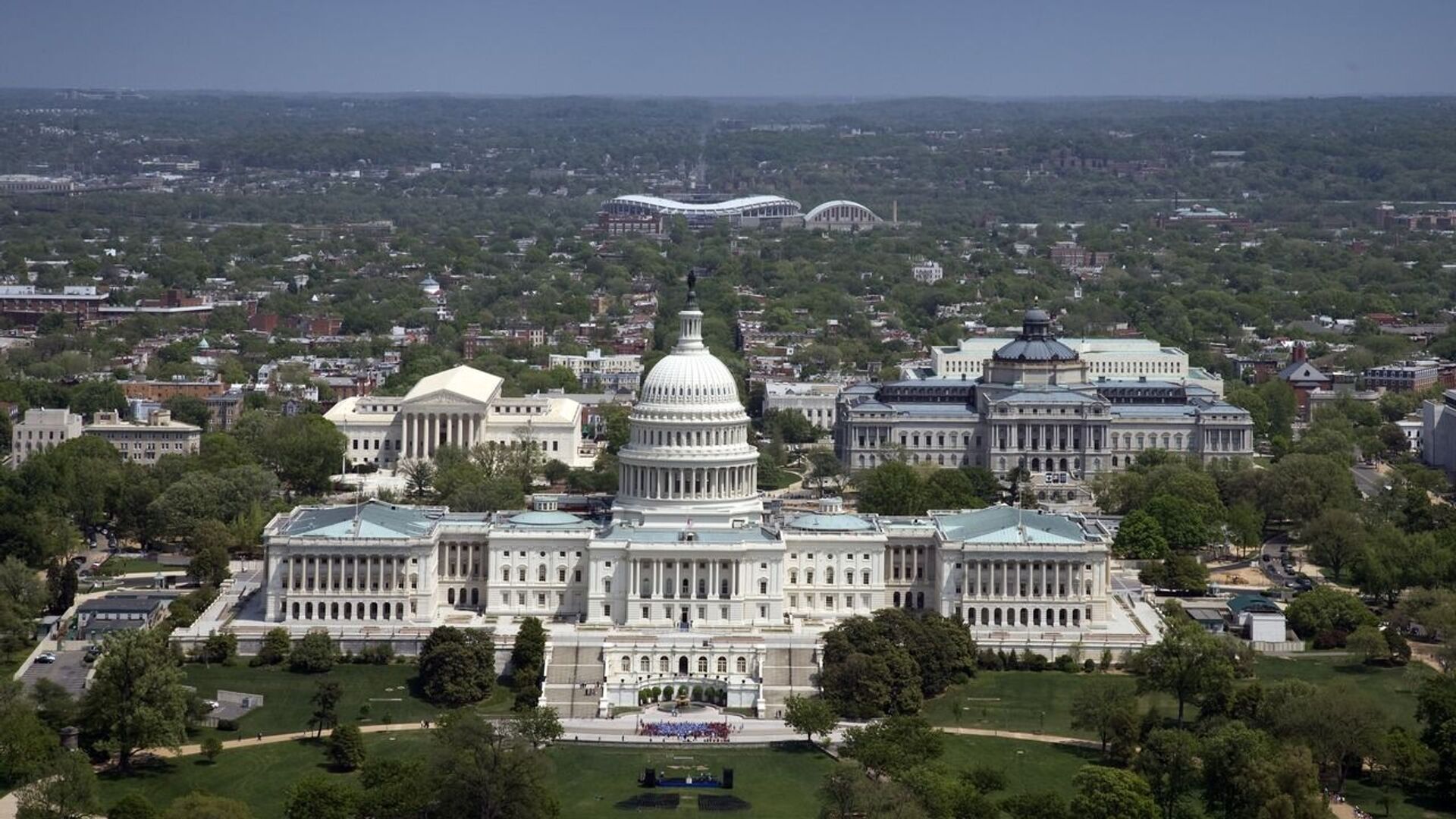 Aerial view, United States Capitol building, Washington, D.C  - Sputnik International, 1920, 07.12.2021