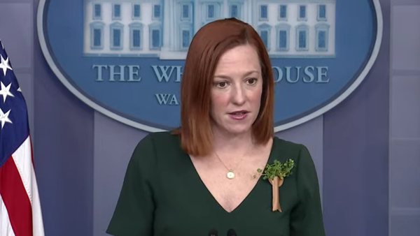 Press Secretary Jen Psaki answers questions from reporters about the future of US-Russian relations in the aftermath of a US intelligence report claiming Russia attempted to influence the 2020 US elections on March 17, 2021 - Sputnik International
