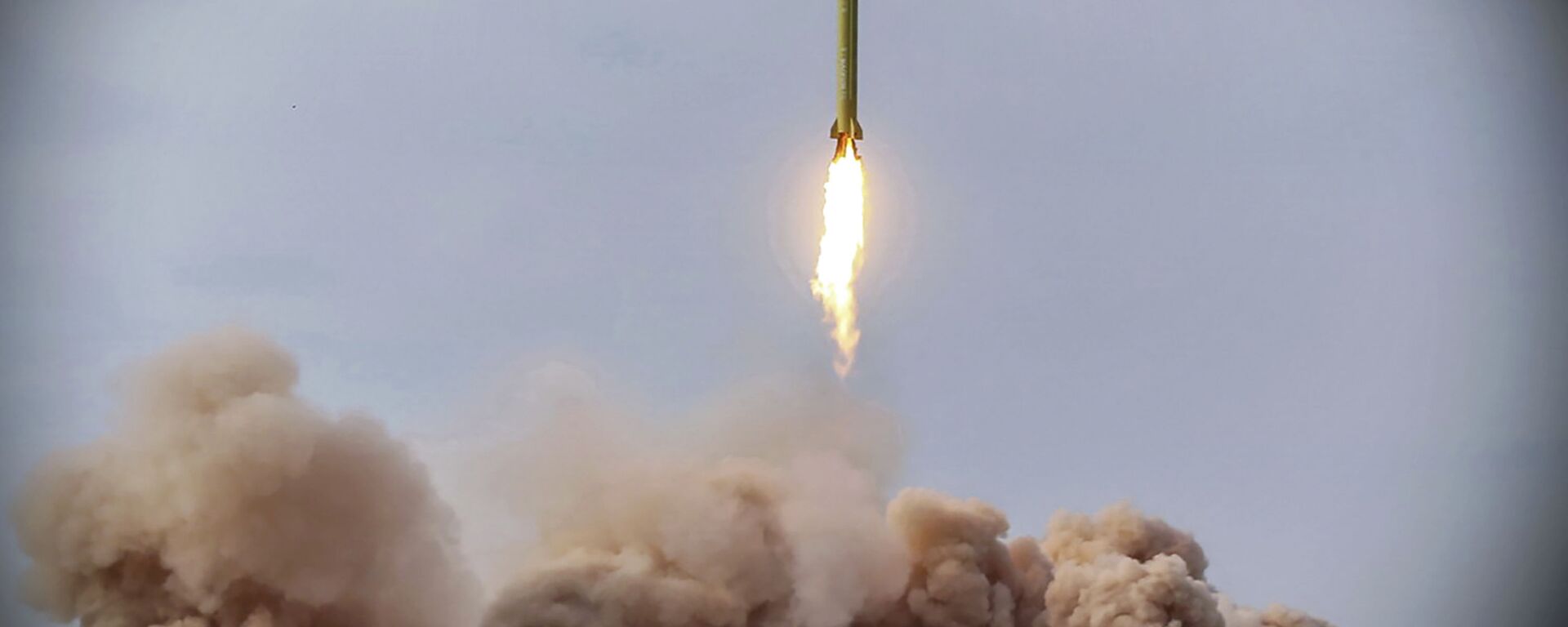 In this photo released on Saturday, Jan. 16, 2021, by the Iranian Revolutionary Guard, a missile is launched in a drill in Iran. Iran’s paramilitary Revolutionary Guard conducted a drill Saturday launching anti-warship ballistic missiles at a simulated target in the Indian Ocean, state television reported, amid heightened tensions over Tehran’s nuclear program and a U.S. pressure campaign against the Islamic Republic. - Sputnik International, 1920, 21.03.2021