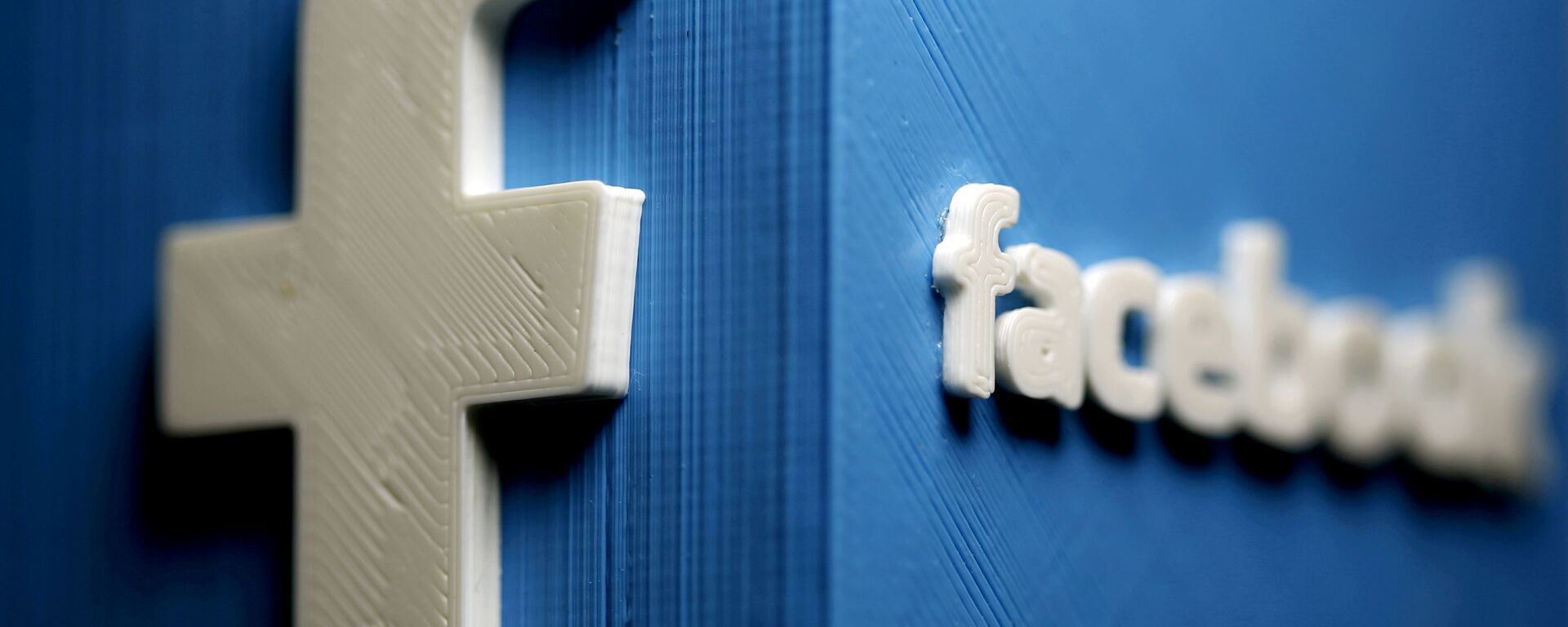 A 3D plastic representation of the Facebook logo is seen in this illustration in Zenica, Bosnia and Herzegovina, May 13, 2015. REUTERS/Dado Ruvic//File Photo/File Photo - Sputnik International, 1920, 29.03.2021
