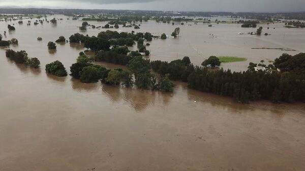 A general view shows flooding following heavy rainfall in Tinonee, New South Wales, Australia March 20, 2021, in this still image taken from drone video obtained from social media.  - Sputnik International
