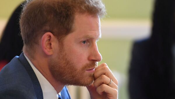 Britain's Prince Harry, Duke of Sussex, attends a roundtable discussion on gender equality with The Queen's Commonwealth Trust (QCT) and One Young World at Windsor Castle, Windsor, Britain October 25, 2019 - Sputnik International