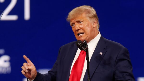 Former U.S. President Donald Trump speaks at the Conservative Political Action Conference (CPAC) in Orlando, Florida, U.S. February 28, 2021.  - Sputnik International