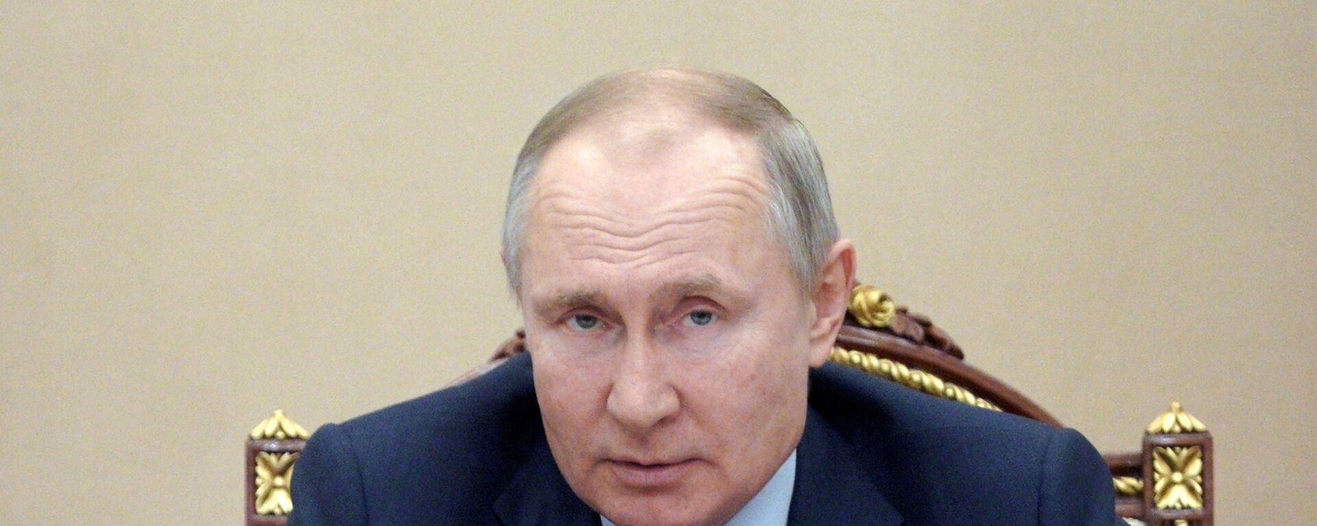 Russian President Vladimir Putin attends a meeting with government members via a video link in Moscow, Russia March 10, 2021 - Sputnik International, 1920