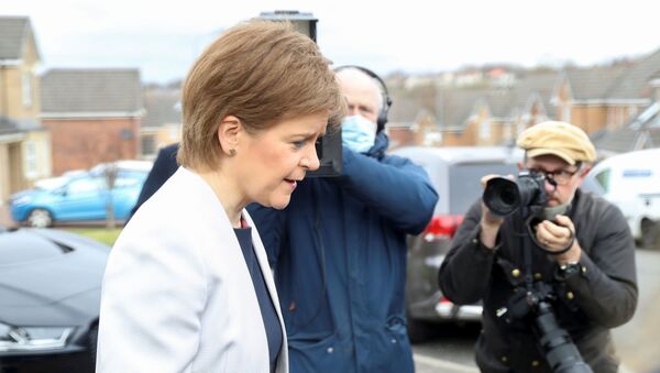 Scotland's First Minister Sturgeon leaves her home in Glasgow - Sputnik International