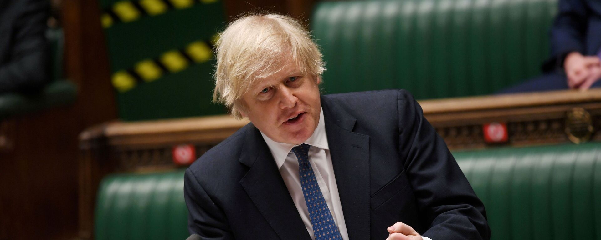 British Prime Minister Boris Johnson speaks during the weekly question time debate at the House of Commons in London, Britain, March 10, 2021 - Sputnik International, 1920, 24.04.2021