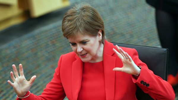 Scotland's First Minister Nicola Sturgeon attends First Minister's Questions in Edinburgh - Sputnik International