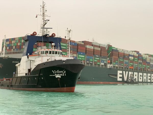 Major Inconvenience: Behold Ever Given, The Ship Blocking Suez Canal - Sputnik International