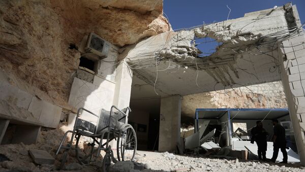 A view shows the damage at a hospital in a rebel-held town of Atareb in northwestern Syria, March 21, 2021.  - Sputnik International