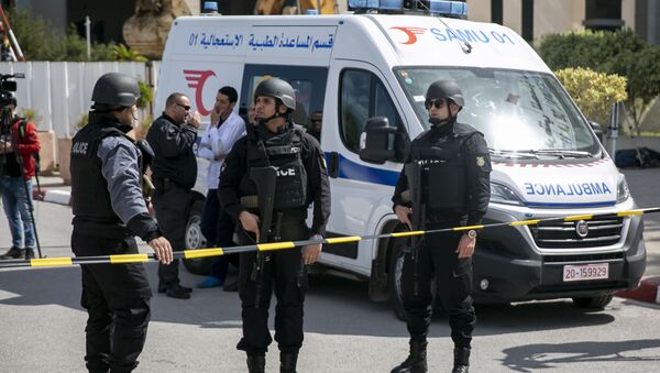 Police officers guard the blast site, Tunis (File) - Sputnik International