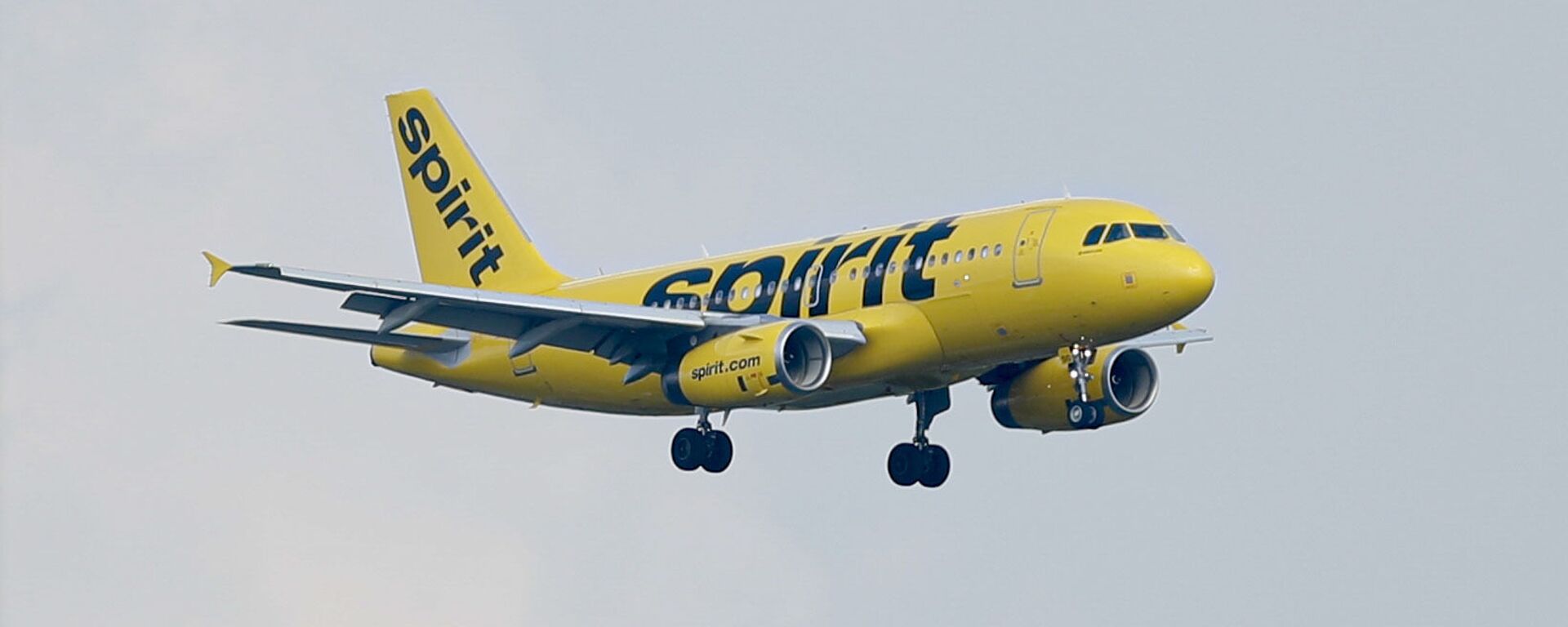 A Spirit Airlines jet comes in for a landing at the airport in Latrobe, Pa., Sunday, July 28, 2019. - Sputnik International, 1920, 02.03.2023