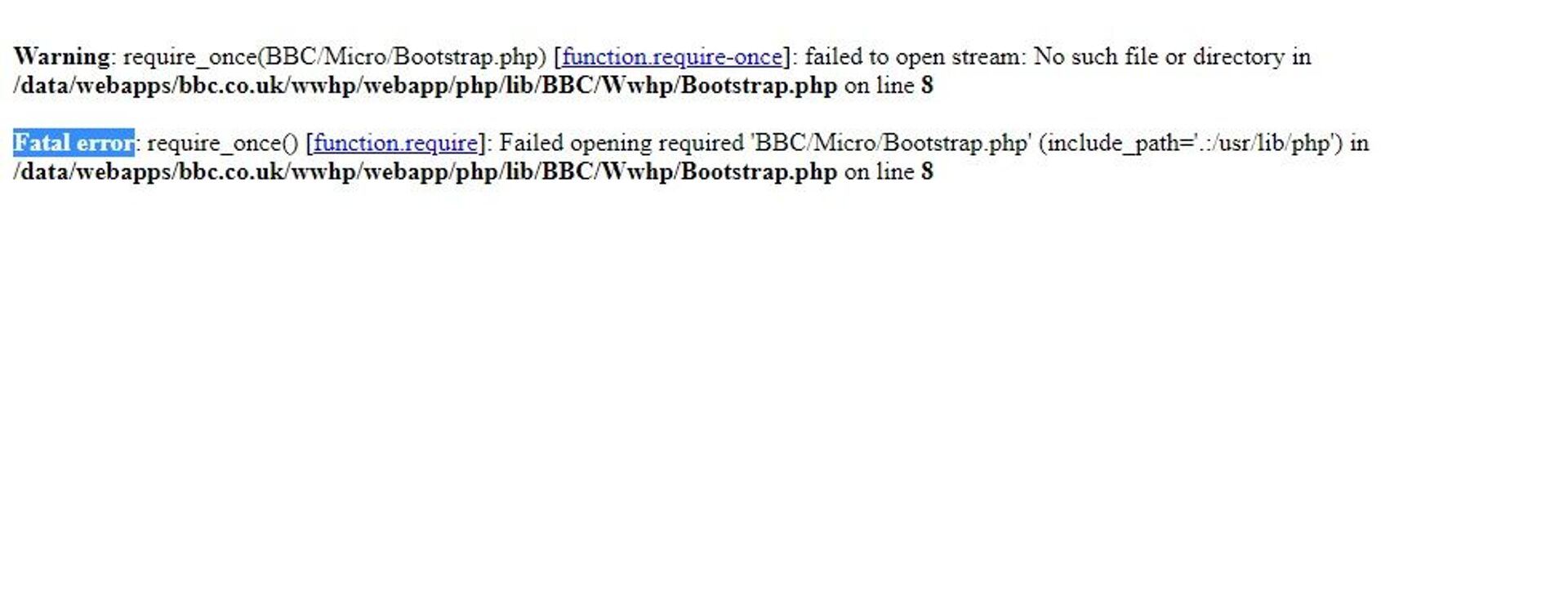 BBC Website's Homepage Goes Down With 'Fatal Error' - Sputnik International, 1920, 08.04.2021