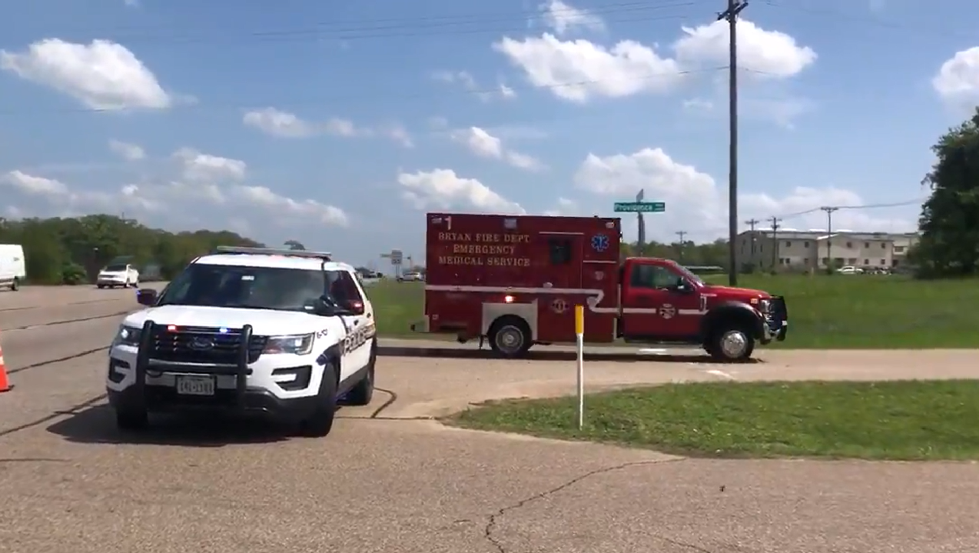Screenshot from a video allegedly filmed on scene of the shooting incident in Bryan, Texas, on Thursday, 8 April 2021 - Sputnik International, 1920, 08.04.2021