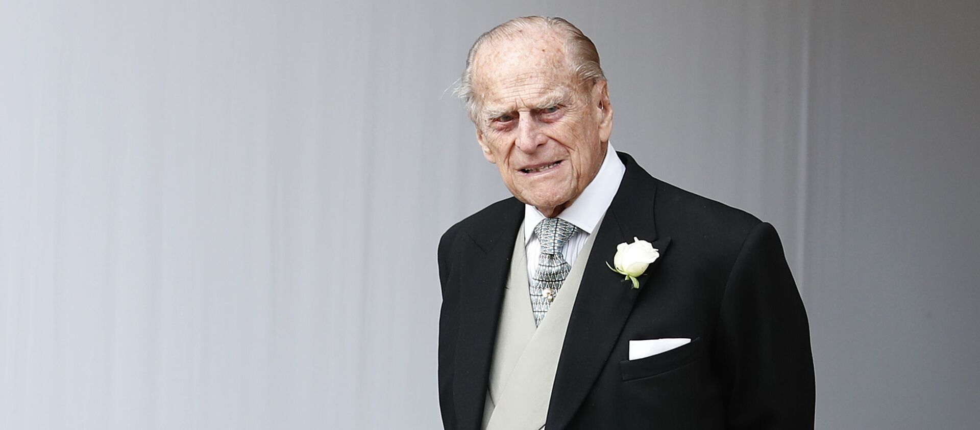 Britain's Prince Philip waits for the bridal procession following the wedding of Princess Eugenie of York and Jack Brooksbank in St George's Chapel, Windsor Castle, near London, England, Friday, Oct. 12, 2018 - Sputnik International, 1920, 09.04.2021