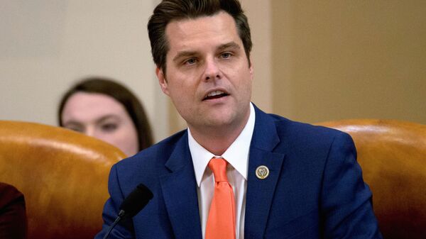 Rep. Matt Gaetz, R-FL, speaks during a House Judiciary Committee markup of the articles of impeachment against President Donald Trump, on Capitol Hill in Washington December 11, 2019 - Sputnik International