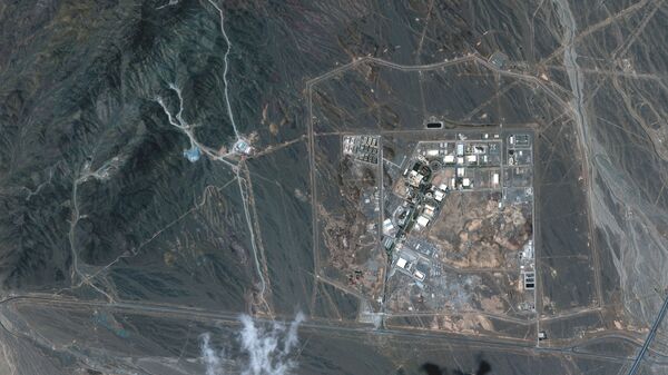 A view of the Natanz uranium enrichment facility 250 km (155 miles) south of the Iranian capital Tehran, in this Maxar Technologies satellite image taken last week and obtained by Reuters on April 12, 2021. - Sputnik International
