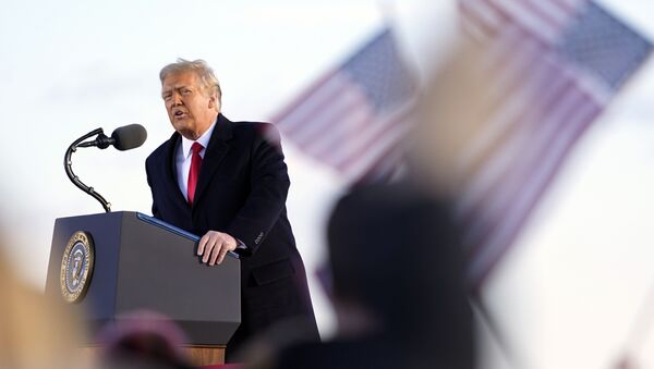 President Donald Trump speaks before boarding Air Force One at Andrews Air Force Base, Md., Wednesday, Jan. 20, 2021. - Sputnik International