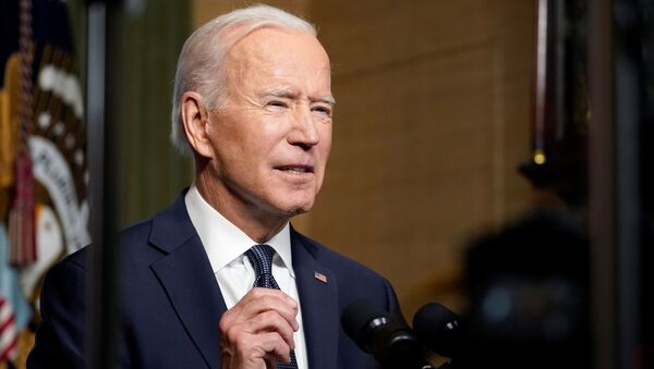 U.S. President Joe Biden leaves delivers remarks on his plan to withdraw American troops from Afghanistan, at the White House, Washington, U.S., April 14, 2021. - Sputnik International
