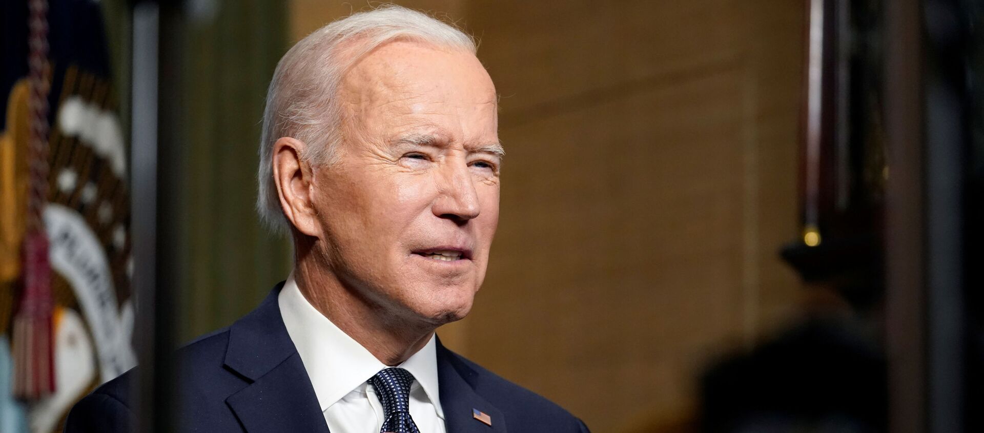 U.S. President Joe Biden leaves delivers remarks on his plan to withdraw American troops from Afghanistan, at the White House, Washington, U.S., April 14, 2021. - Sputnik International, 1920