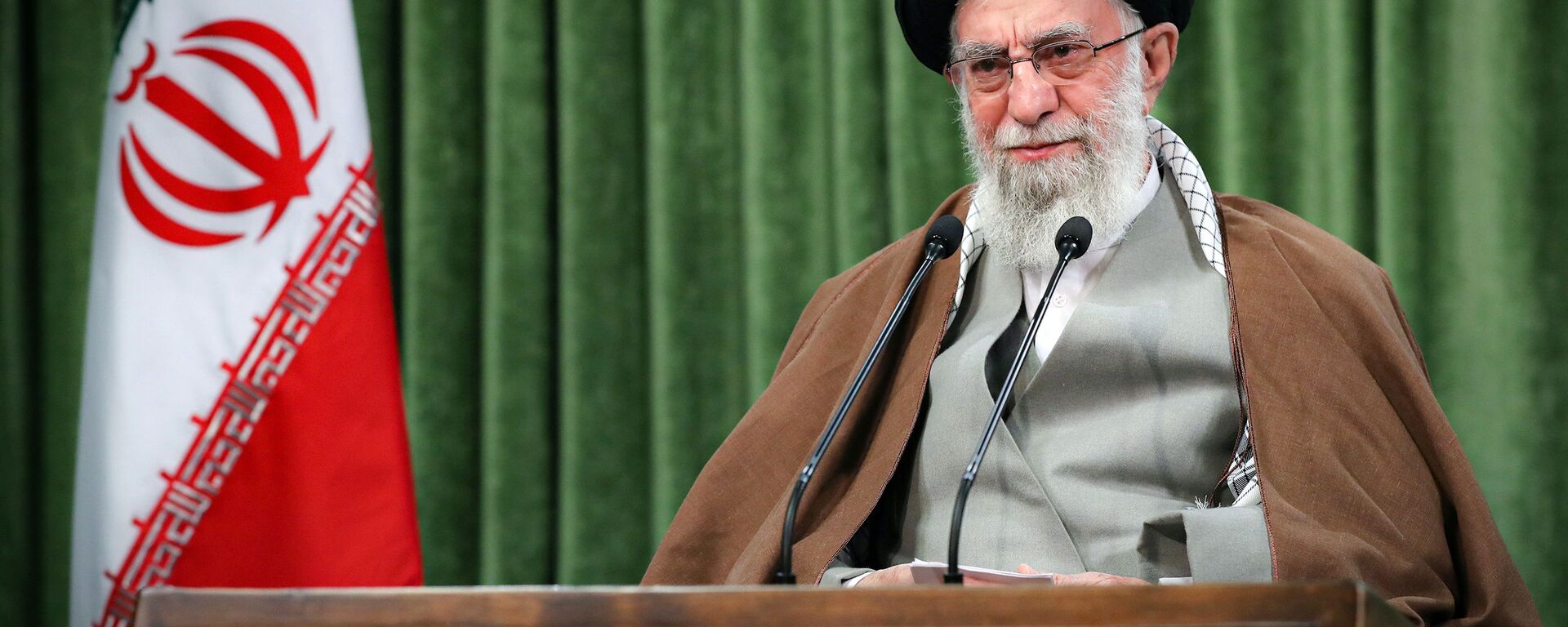 In this picture released by the official website of the office of the Iranian supreme leader, Supreme Leader Ayatollah Ali Khamenei addresses the nation in a televised speech marking the Iranian New Year, in Tehran, Iran, Sunday, March 21, 2021. - Sputnik International, 1920, 01.03.2026