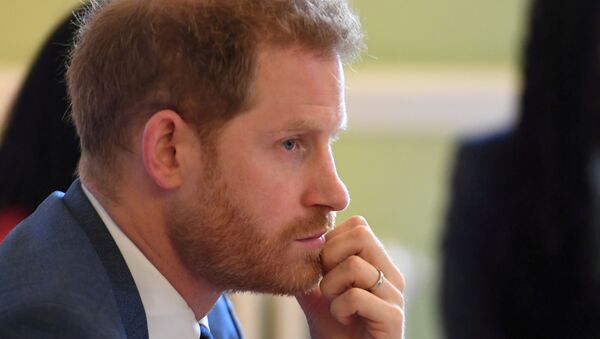 Britain's Prince Harry, Duke of Sussex, attends a roundtable discussion on gender equality with The Queen's Commonwealth Trust (QCT) and One Young World at Windsor Castle, Windsor, Britain October 25, 2019 - Sputnik International