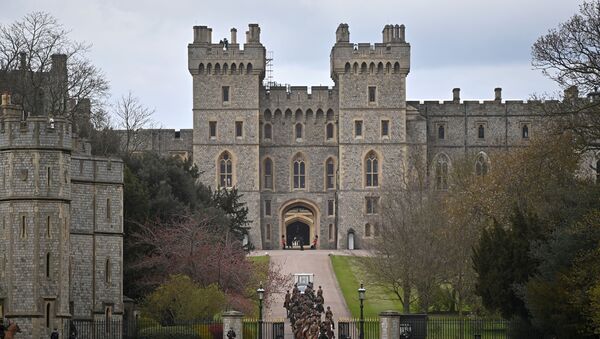 Members of the Kings Troop Royal Horse Artillery ride their horses away from Windsor Castle in Windsor, west of London, on April 15, 2021, following the April 9 death of Britain's Prince Philip, Duke of Edinburgh, at the age of 99. - Sputnik International