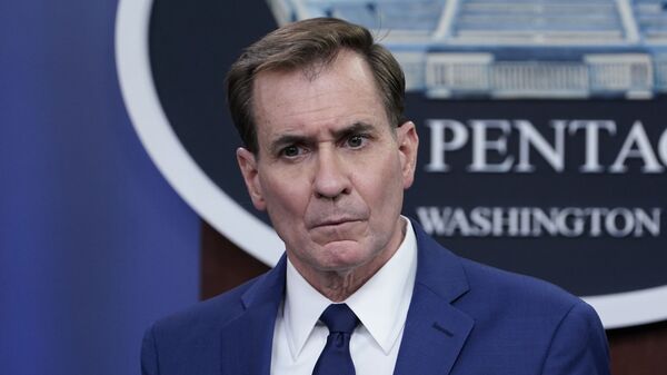 Pentagon spokesman John Kirby speaks during a briefing at the Pentagon in Washington, Friday, April 9, 2021. - Sputnik International