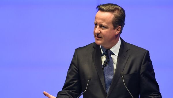Former British prime minister David Cameron delivers the keynote address during the World Travel and Tourism Conference in Bangkok on April 26, 2017 - Sputnik International