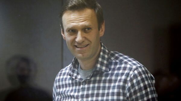  Russian opposition politician Alexei Navalny attends a court hearing in Moscow, Russia February 20, 2021 - Sputnik International