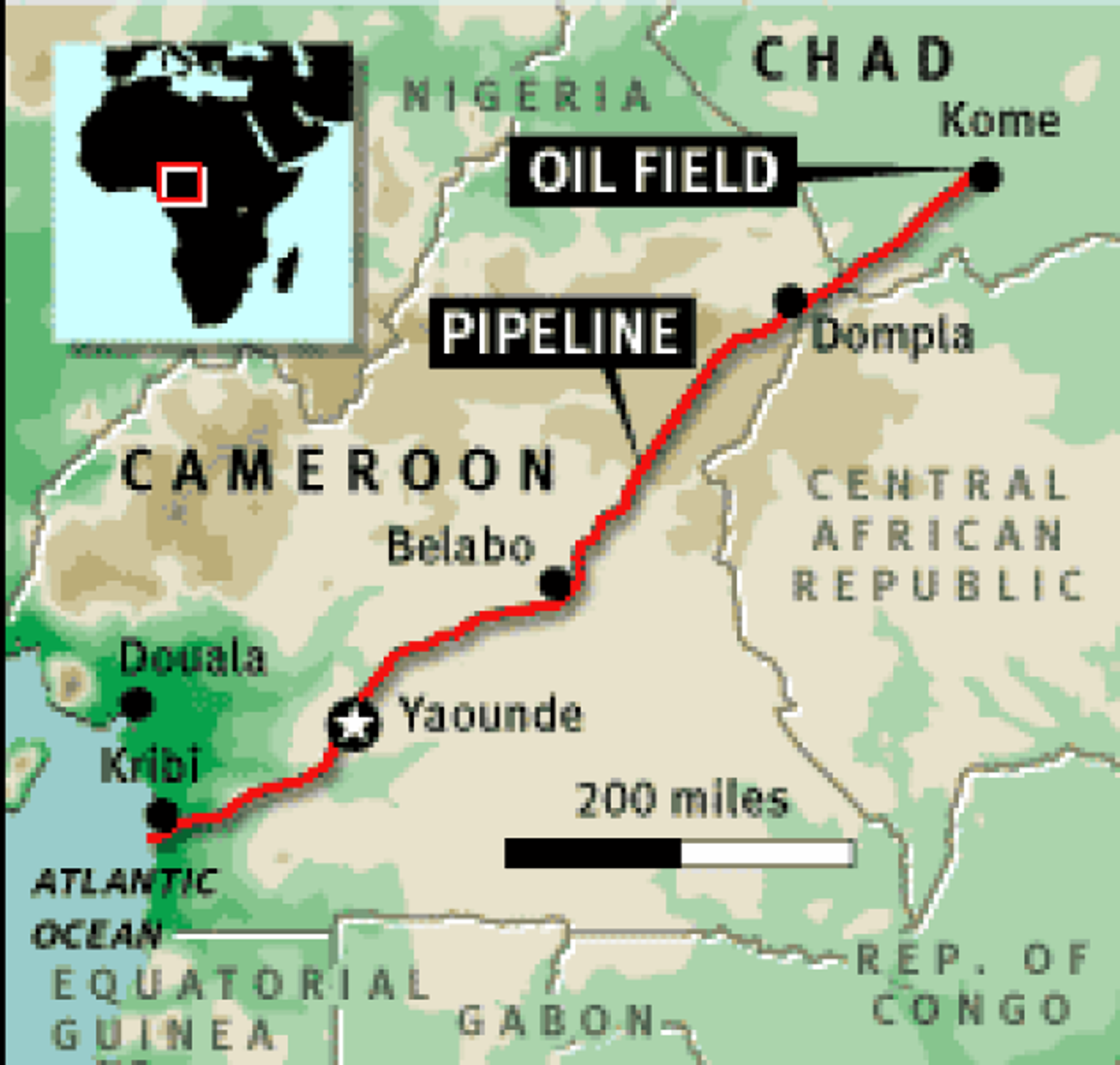 The Chad–Cameroon Petroleum Development and Pipeline Project, built by a consortium of ExxonMobil, Chevron and Petronas, and completed in 2003. - Sputnik International, 1920, 24.08.2022