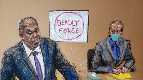 Prosecutor Jerry Blackwell delivers the rebuttal to the defense closing arguments during the trial of former Minneapolis police officer Derek Chauvin (R) for second-degree murder, third-degree murder and second-degree manslaughter in the death of George Floyd in Minneapolis, Minnesota, U.S. April 19, 2021 in this courtroom sketch. - Sputnik International