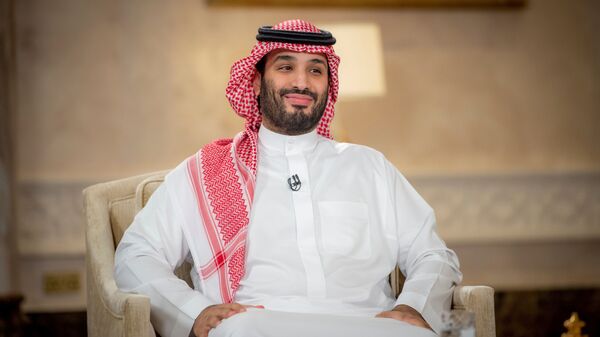 Saudi Crown Prince Mohammed Bin Salman smiles during a televised interview in Riyadh, Saudi Arabia, April 27, 2021. Picture taken April 27, 2021. - Sputnik International