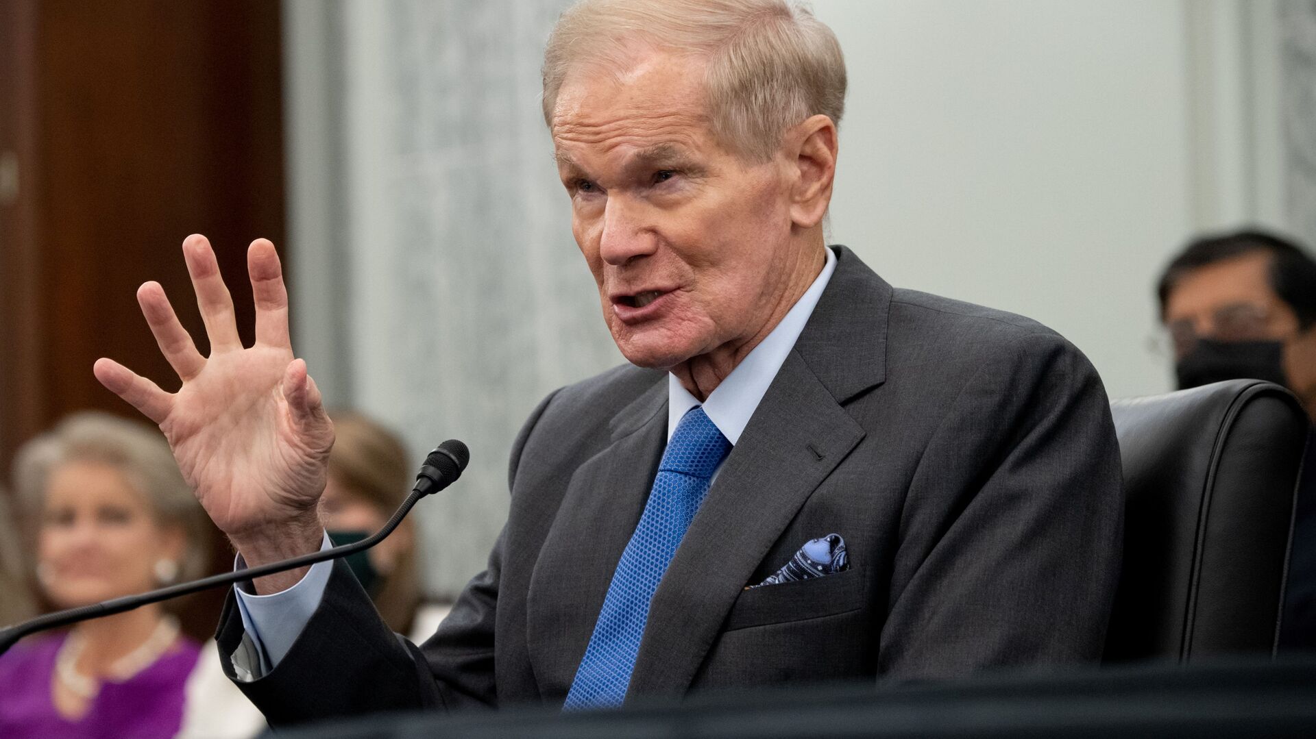 Former US Senator Bill Nelson, nominee to be administrator of NASA, testifies during a  Senate Committee on Commerce, Science, and Transportation confirmation hearing on Capitol Hill in Washington, DC, U.S. April 21, 2021. - Sputnik International, 1920, 29.04.2021