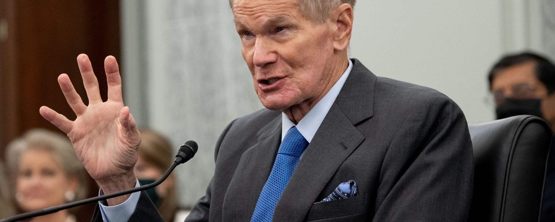 Former US Senator Bill Nelson, nominee to be administrator of NASA, testifies during a  Senate Committee on Commerce, Science, and Transportation confirmation hearing on Capitol Hill in Washington, DC, U.S. April 21, 2021. - Sputnik International, 1920, 25.08.2021
