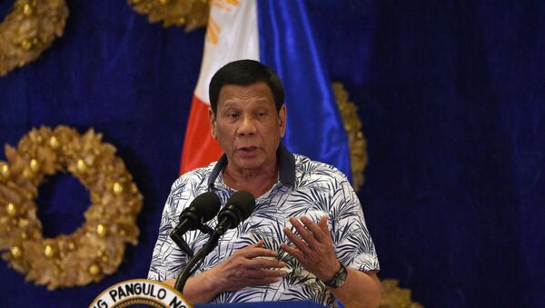 Philippines’ President Rodrigo Duterte speaks during a press conference at Malacanang Palace in Manila on November 19, 2019 - Sputnik International