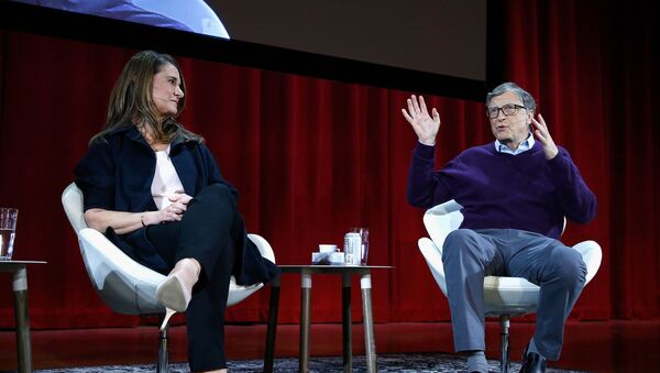 In this file photo taken on February 13, 2018 Melinda Gates and Bill Gates speak during the Lin-Manuel Miranda In conversation with Bill & Melinda Gates panel at Hunter College in New York City. - Bill Gates, the Microsoft founder-turned philanthropist, and his wife Melinda are divorcing after a 27-year-marriage, the couple said in a joint statement Monday. The announcement from one of the world's wealthiest couples, with an estimated net worth of some $130 billion, was made on Twitter.  - Sputnik International