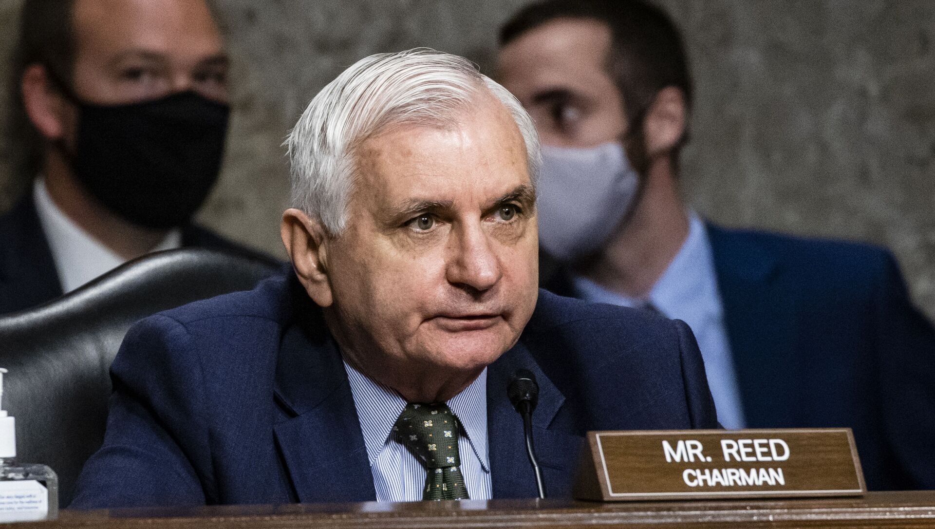 Senate Armed Services Committee Chairman Jack Reed, D-R.I., listens during a Senate Armed Services Hearing to examine worldwide threats on Capitol Hill, in Washington, Thursday, April 29, 2021. - Sputnik International, 1920, 11.05.2021