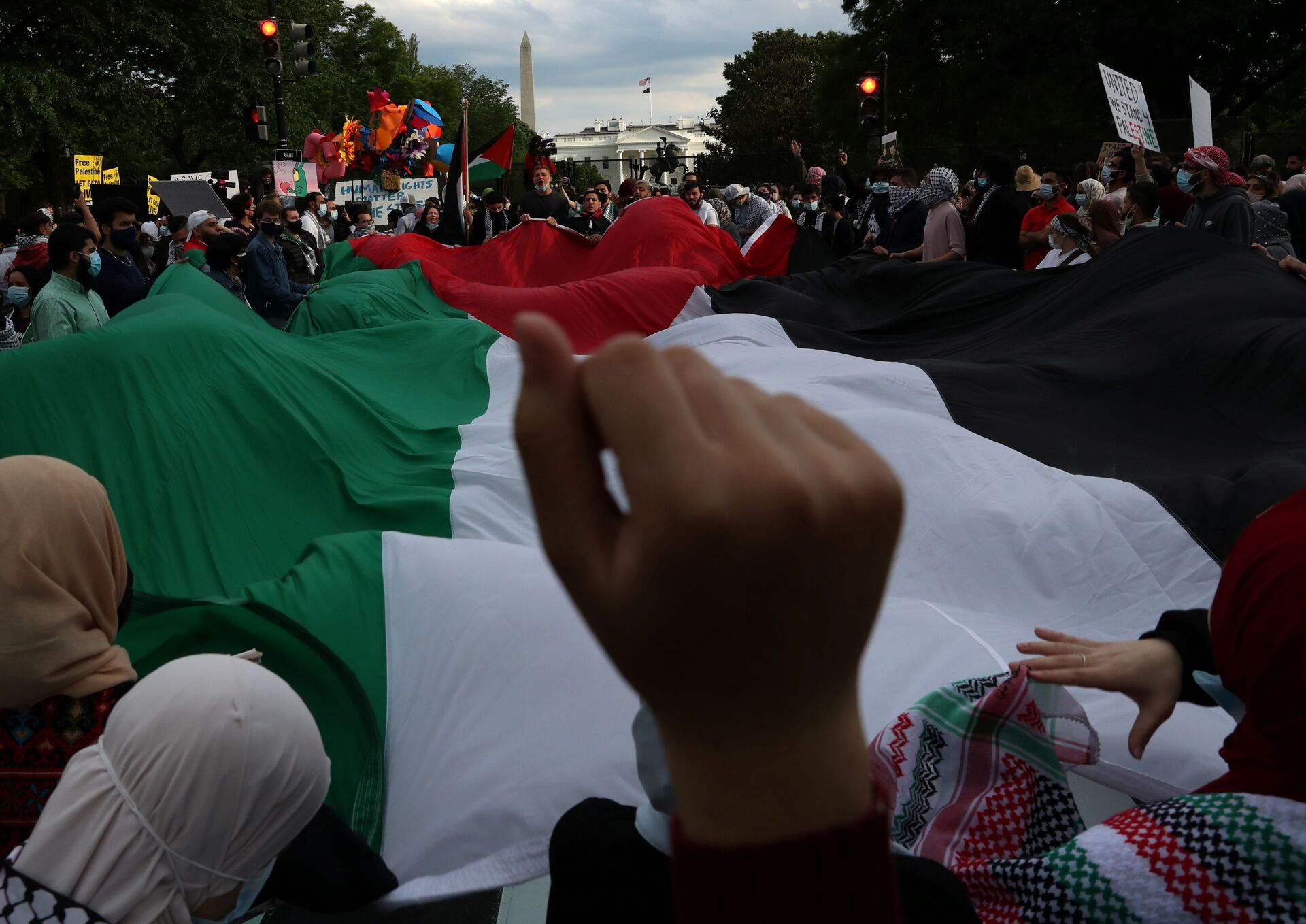Hundreds March to White House in Support of Palestinians - Videos - Sputnik International, 1920, 12.05.2021