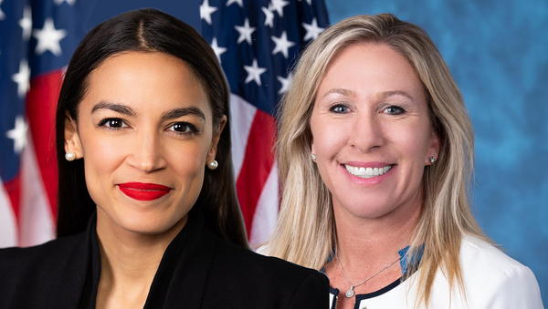 Congressional composite collage of Reps. Alexandria Ocasio-Cortez (D-NY) and Marjorie Taylor Greene (R-GA) - Sputnik International