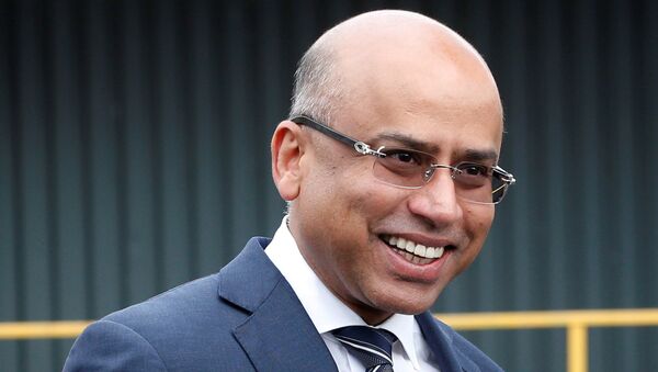 Liberty Steel's Sanjeev Gupta smiles outside their newly acquired Liberty Steel processing mill in Dalzell, Scotland, Britain April 8, 2016.  - Sputnik International