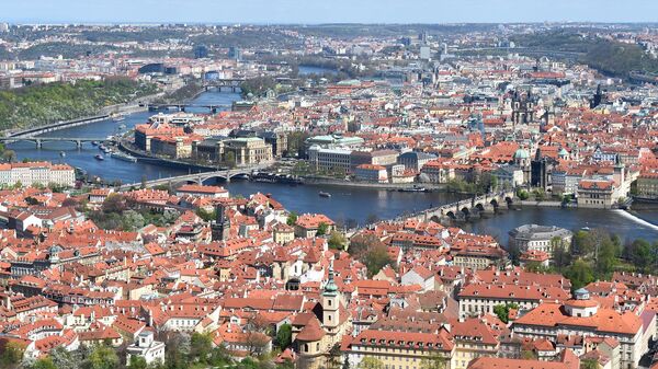View of Prague from Petrin Hill observation tower in Prague, Czech Republic - Sputnik International