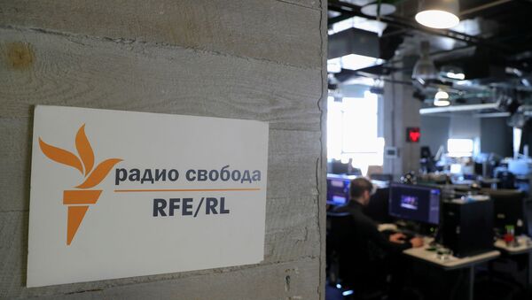 A view shows the newsroom of Radio Free Europe/Radio Liberty (RFE/RL) broadcaster in Moscow, Russia April 6, 2021. Picture taken April 6, 2021. - Sputnik International