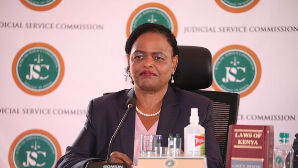 Judge Martha Koome attends the interview for the post of Chief Justice at the Supreme Court building in Nairobi, Kenya April 14, 2021. Picture taken April 14, 2021.  - Sputnik International