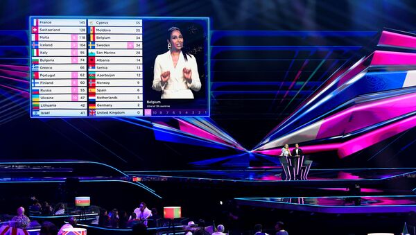 Jury votes take place during the final of the 2021 Eurovision Song Contest in Rotterdam, Netherlands, May 23, 2021. - Sputnik International