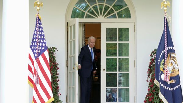 U.S. President Joe Biden leaves after speaking about the coronavirus disease (COVID-19) response and the vaccination program from the Rose Garden of the White House in Washington, U.S., May 13, 2021 - Sputnik International
